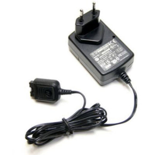 Motorola MXP600 MTP3000 MTP6000 series personal charger with EU 2 pin plug SKU PS000042A33 — Motorola EU pin power adapter and personal radio charger with MXP600 connector plug